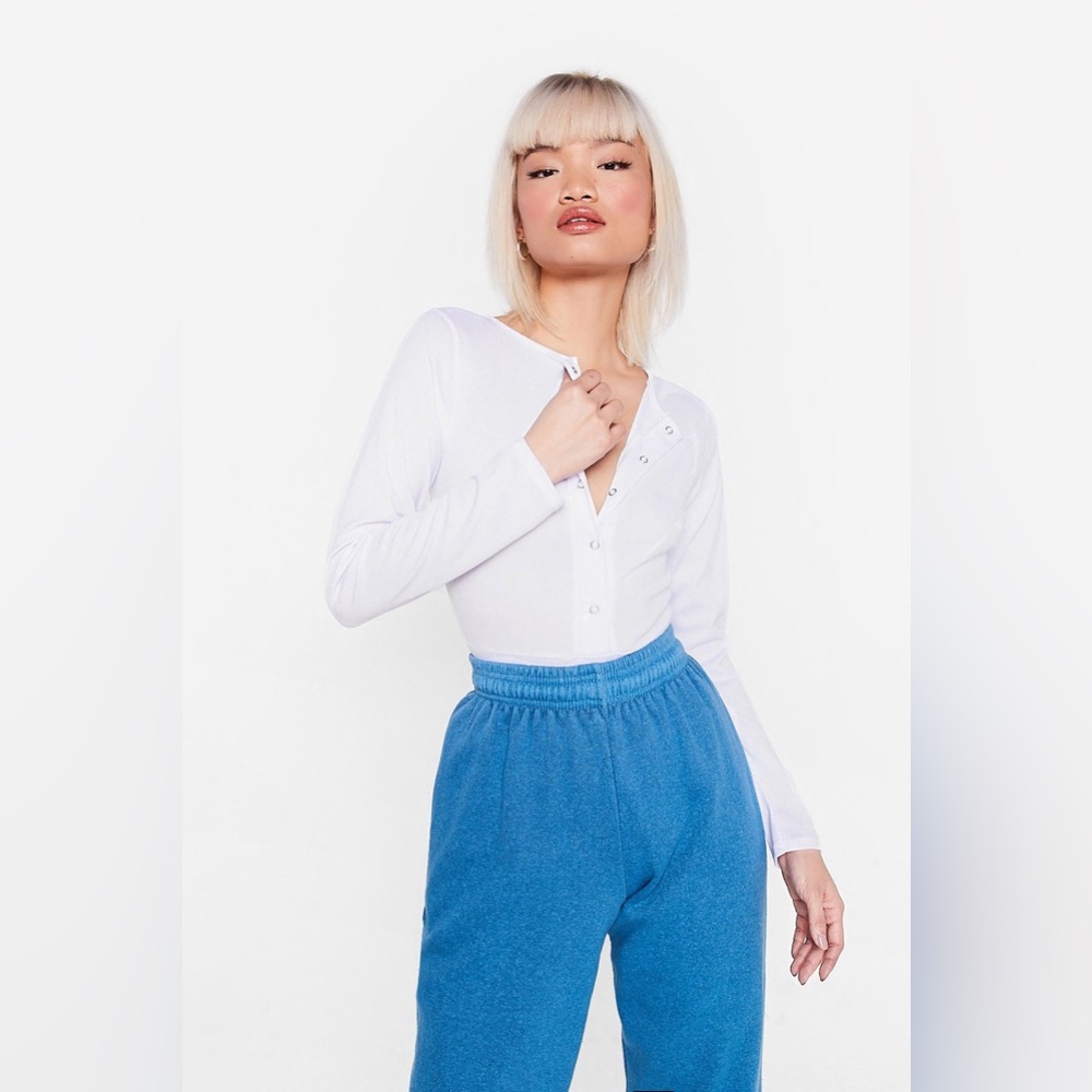 Nasty Gal Keep Rib Up High-Leg Bodysuit